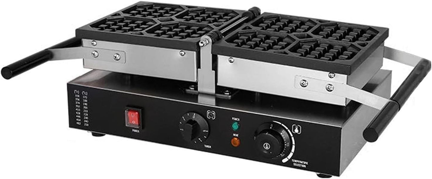 Commercial Non-Stick Electric Waffle Maker – Adjustable Temperature