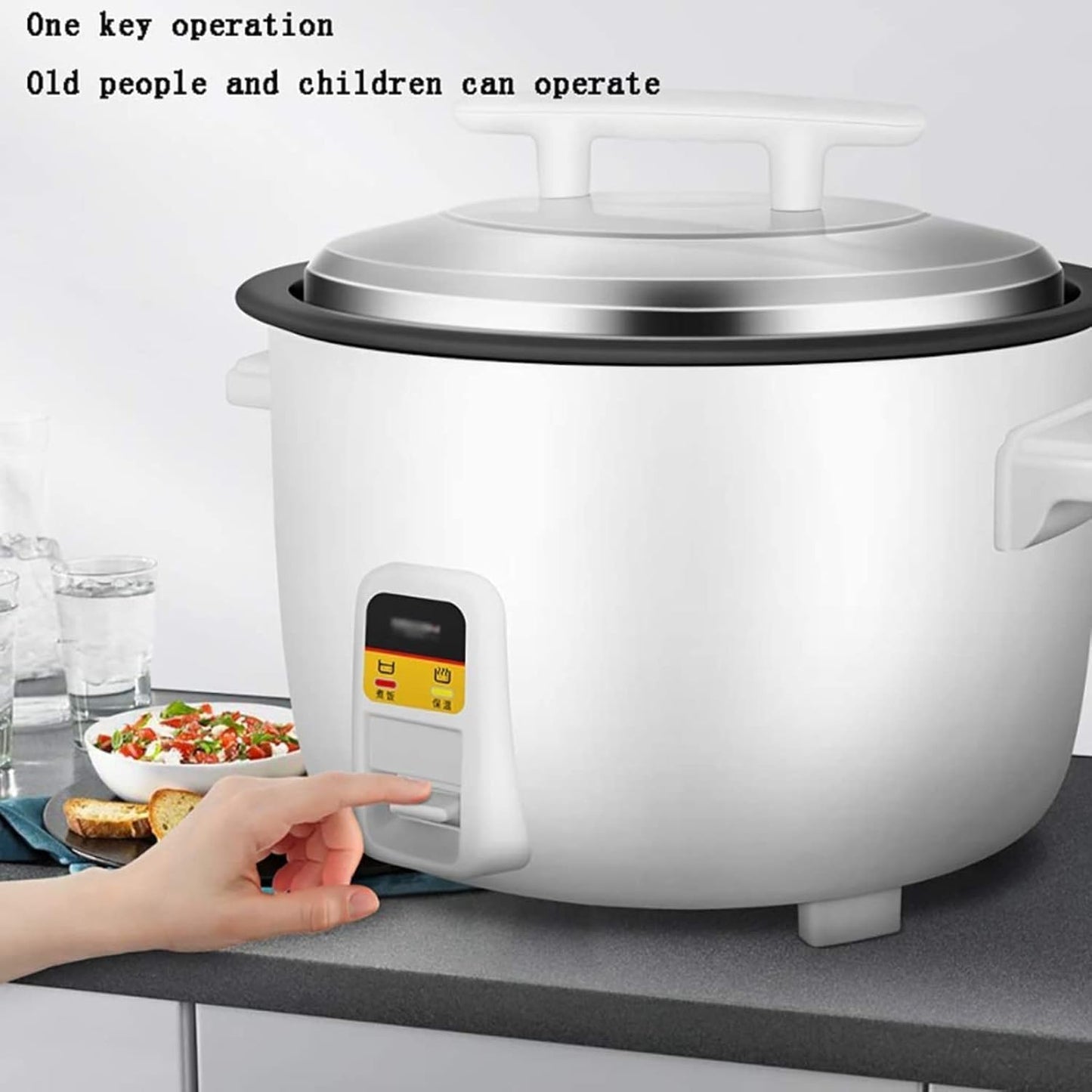 Commercial-Style Old Fashioned Ice Maker – Portable Countertop Machine