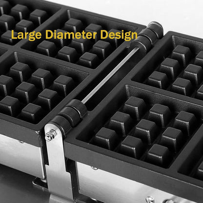 Commercial Non-Stick Electric Waffle Maker – Adjustable Temperature