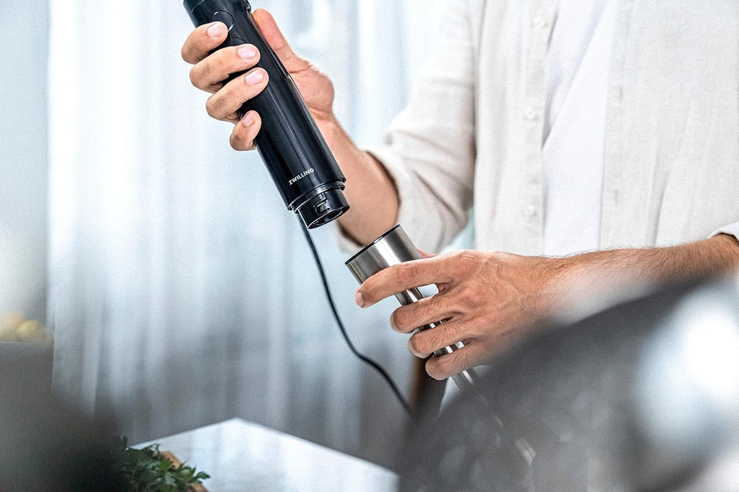 High-Performance Immersion Hand Blender – Stainless Steel Kitchen Mixer